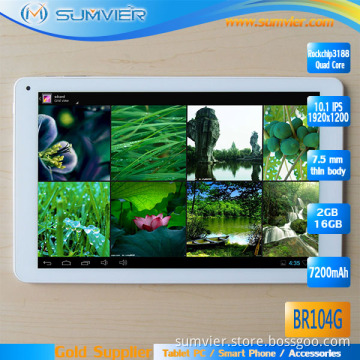 10.1inch IPS 1920*1200 Rockchip 3188 Quad Core Android Tablet (BR104G)